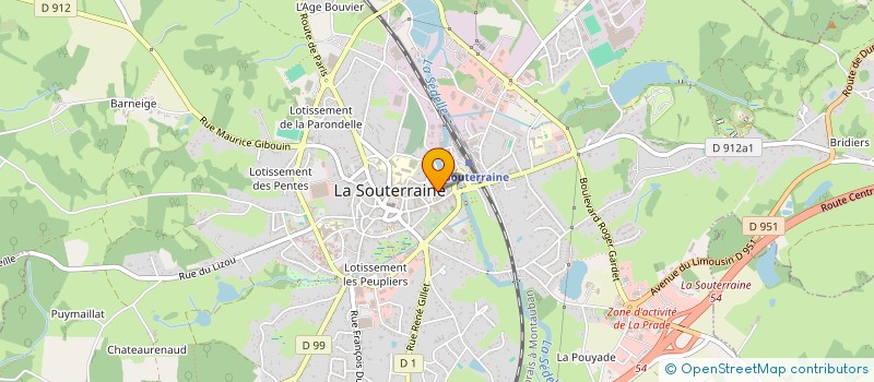 localisation de l'entreprise ASSOCIATION DES JOYEUX LURONS  LA SOUTERRAINE
