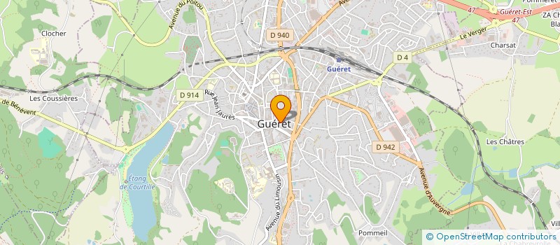 localisation de l'entreprise ASSOCIATION DES JUGES CONSULAIRES DE LA CREUSE (AJCC) à GUERET