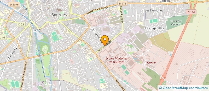 localisation de l'entreprise ASSOCIATION DES LIEUTENANTS DE LA DA TRAIN  BOURGES