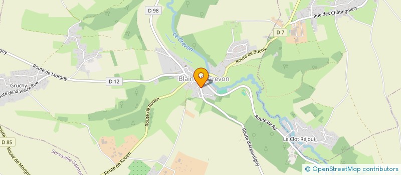 localisation de l'entreprise ASSOCIATION DES LIEUTENANTS DE LOUVETERIE DE LA SEINE-MARITIME  BLAINVILLE-CREVON