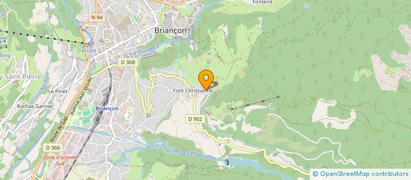 localisation de l'entreprise ASSOCIATION DES LIEUX D'ACCUEIL DES TRAVAILLEURS SAISONNIERS  BRIANCON