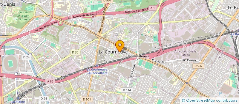 localisation de l'entreprise ASSOCIATION DES LOCATAIRES CLCV93120 à LA COURNEUVE