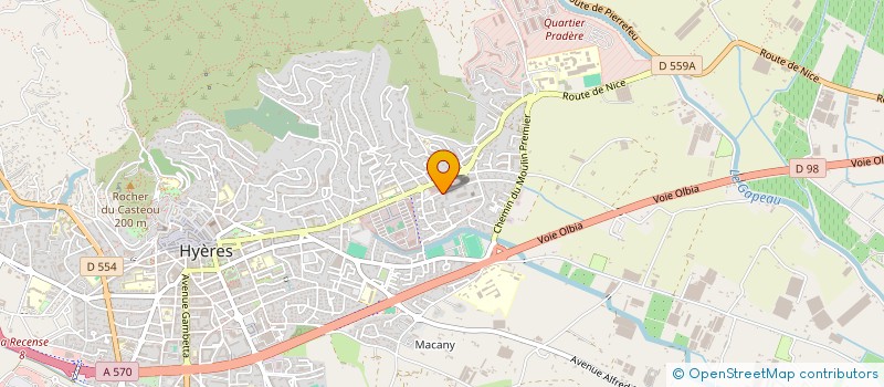 localisation de l'entreprise ASSOCIATION DES LOCATAIRES DE LA PALMERAIE I BATIMENT 1 (LOT 88) à HYERES