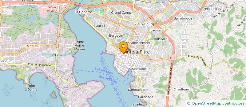 localisation de l'entreprise ASSOCIATION DES LOCATAIRES DE LA RESIDENCE LUCIEN DONVEZ  POINTE-A-PITRE