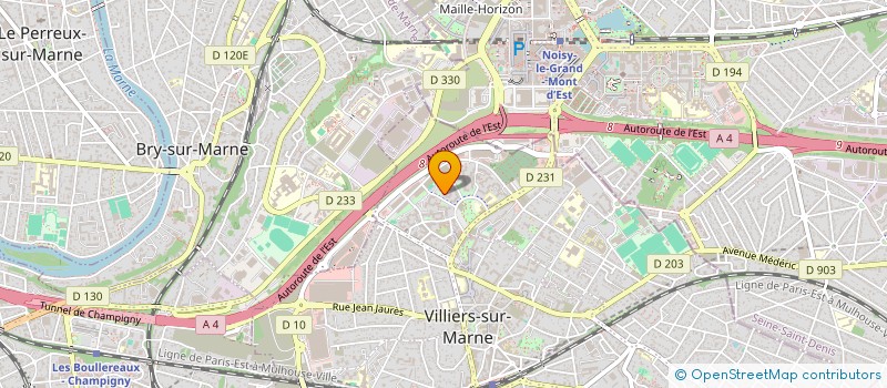 localisation de l'entreprise ASSOCIATION DES LOCATAIRES DES HAUTES NOUES 94 à VILLIERS-SUR-MARNE