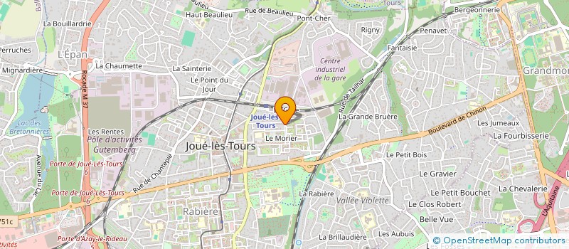 localisation de l'entreprise ASSOCIATION DES LOCATAIRES DU MORIER à JOUE-LES-TOURS