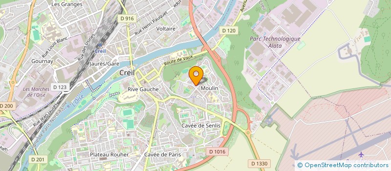 localisation de l'entreprise ASSOCIATION DES LOCATAIRES DU MOULIN DE CREIL  CREIL