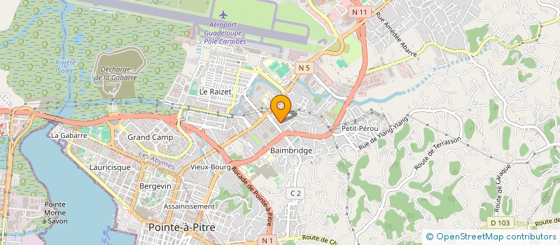 localisation de l'entreprise ASSOCIATION DES LOCATAIRES ET D ORGANISATION DES LOISIRS EDUCATIFS ET SOCIAUX à LES ABYMES