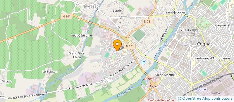 localisation de l'entreprise ASSOCIATION DES LOCATAIRES UNIS VERS CITE  COGNAC
