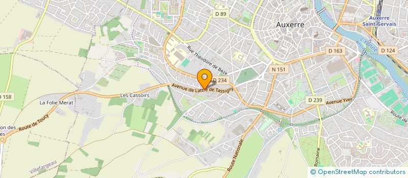 localisation de l'entreprise ASSOCIATION DES LOISIRS DE LA MAISON DE RETRAITE à AUXERRE