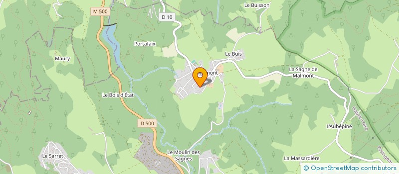 localisation de l'entreprise ASSOCIATION DES LOISIRS MALMONTAIS  SAINT-JUST-MALMONT