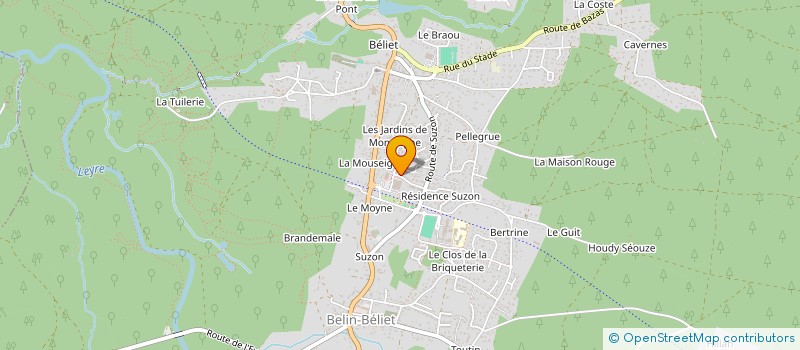 localisation de l'entreprise ASSOCIATION DES LUMIGNONS  BELIN-BELIET