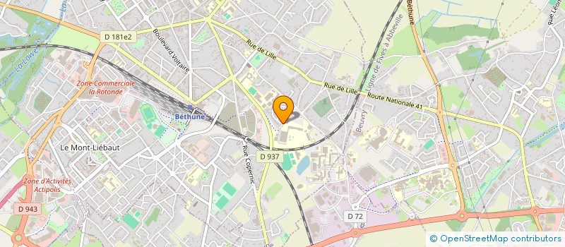 localisation de l'entreprise ASSOCIATION DES LYCEEENS MALRAUX à BETHUNE