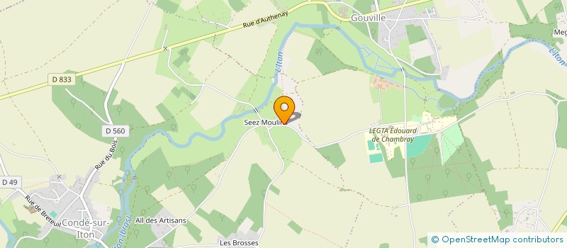 localisation de l'entreprise ASSOCIATION DES LYCEENS, ETUDIANTS, STAGIAIRES, APPRENTIS DE CHAMBRAY (A L E S A C)  MESNILS-SUR-ITON