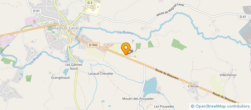 localisation de l'entreprise ASSOCIATION DES LYCEENS, ETUDIANTS, STAGIAIRES ET APPRENTIS à MAGNAC-LAVAL