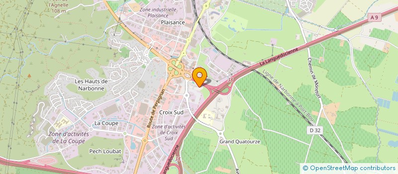 localisation de l'entreprise ASSOCIATION DES LYCEENS,ETUDIANTS,STAGIAIRES ET APPRENTIS DU LPA DES CORBIERES ET DU NARBONNAIS  NARBONNE