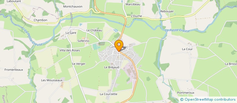 localisation de l'entreprise ASSOCIATION DES MAIRES RURAUX DE LA CREUSE (AMR 23)  GENOUILLAC