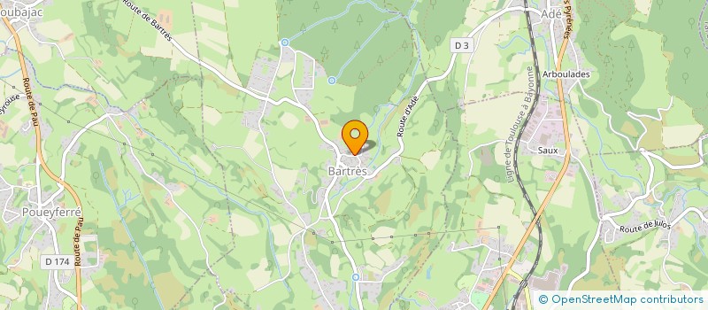 localisation de l'entreprise ASSOCIATION DES MAIRES RURAUX DES HAUTES-PYRENEES  BARTRES