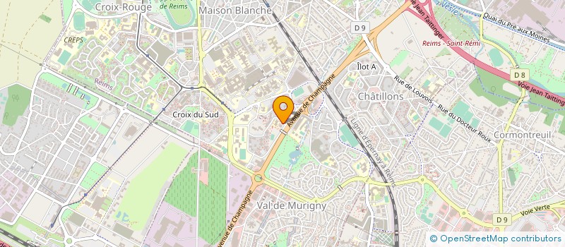 localisation de l'entreprise ASSOCIATION DES MAISONS DE QUARTIER DE REIMS à REIMS