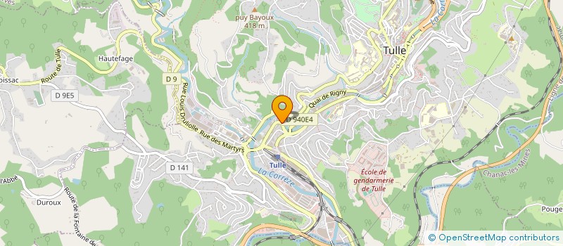 localisation de l'entreprise ASSOCIATION DES MAITRES ARTISANS ET MAITRES ARTISANS D'ART DE LA CORREZE  TULLE