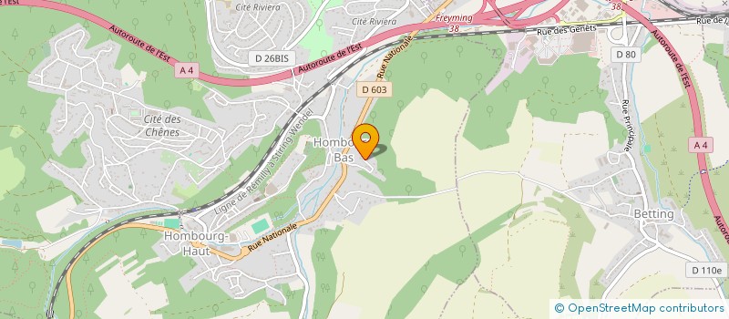 localisation de l'entreprise ASSOCIATION DES MAJORETTES  HOMBOURG-HAUT