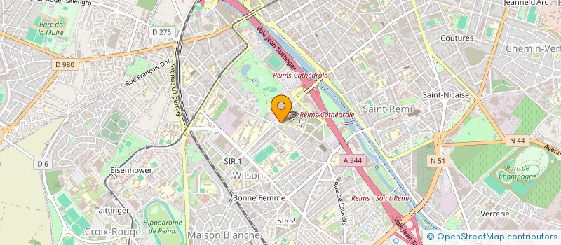 localisation de l'entreprise ASSOCIATION DES MASSEURS-KINESITHERAPEUTES DE GARDE RESPIRATOIRE EN CHAMPAGNE-ARDENNE  REIMS