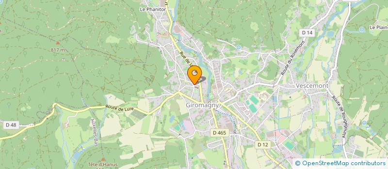 localisation de l'entreprise ASSOCIATION DES MEDAILLES MILITAIRES DE GIROMAGNY-ROUGEMENT à ROUGEGOUTTE