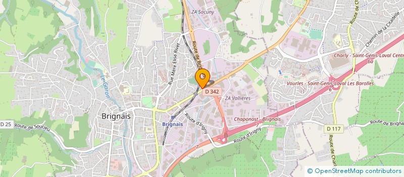 localisation de l'entreprise ASSOCIATION DES MEDECINS DE LA MAISON MEDICALE DE GARDE DU SUD OUEST LYONNAIS à BRIGNAIS