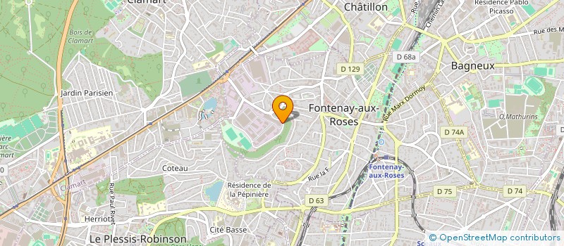 localisation de l'entreprise ASSOCIATION DES MEDECINS DU TRAVAIL DES SALARIES DU NUCLEAIRE à FONTENAY-AUX-ROSES