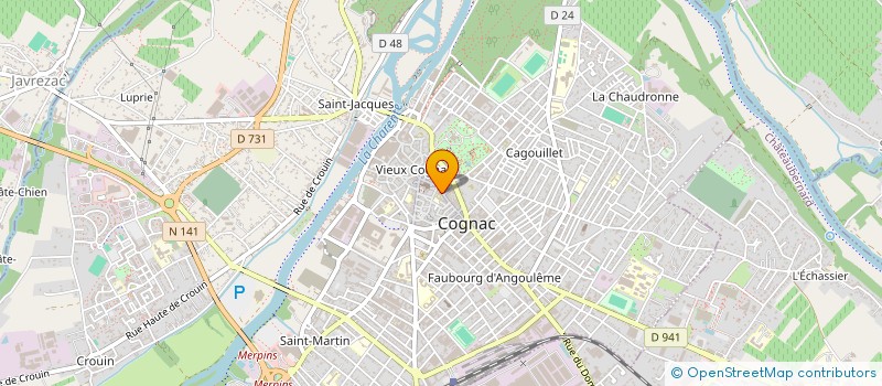 localisation de l'entreprise ASSOCIATION DES METIERS D'ART ET CREATION à COGNAC