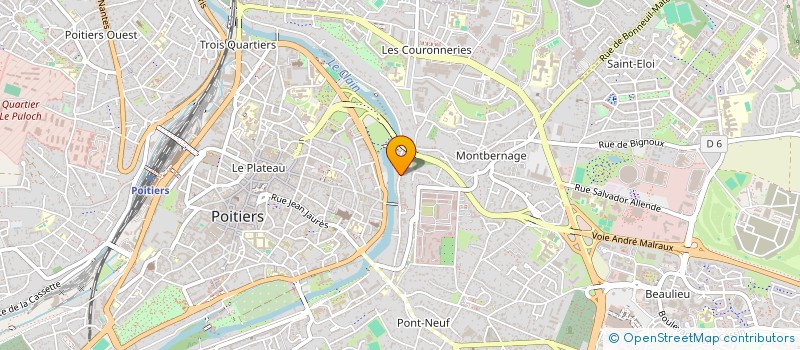 localisation de l'entreprise ASSOCIATION DES MIGRANTS DE LA DIASPORA NOIRE DE LA VIENNE à POITIERS