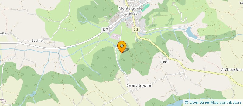 localisation de l'entreprise ASSOCIATION DES MONTAIGUT DE FRANCE  MONTAIGU-DE-QUERCY