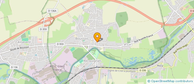 localisation de l'entreprise ASSOCIATION DES MUSICIENS AMATEURS DU VAL DE SAMBRE : AMA VAL DE SAMBRE  BOUSSOIS