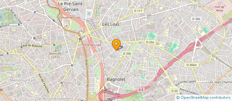localisation de l'entreprise ASSOCIATION DES MUSICIENS PROFESSIONNELS D AFRIQUE  BAGNOLET