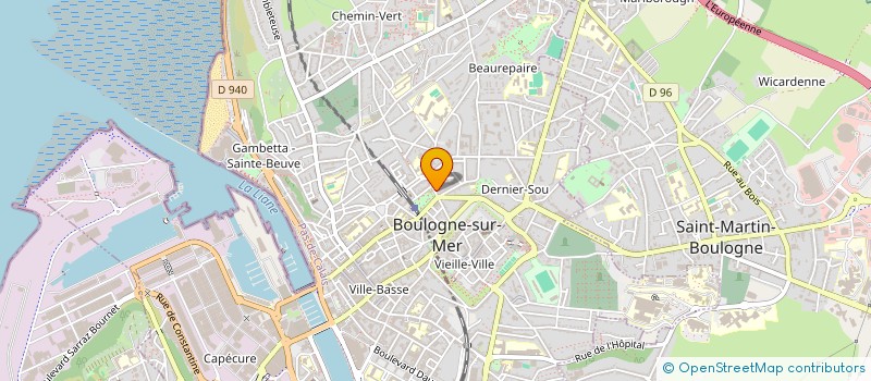 localisation de l'entreprise ASSOCIATION DES MUSIQUES CONTEMPORAINS à BOULOGNE-SUR-MER