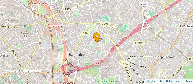 localisation de l'entreprise ASSOCIATION DES MUSULMANS DE BAGNOLET à BAGNOLET