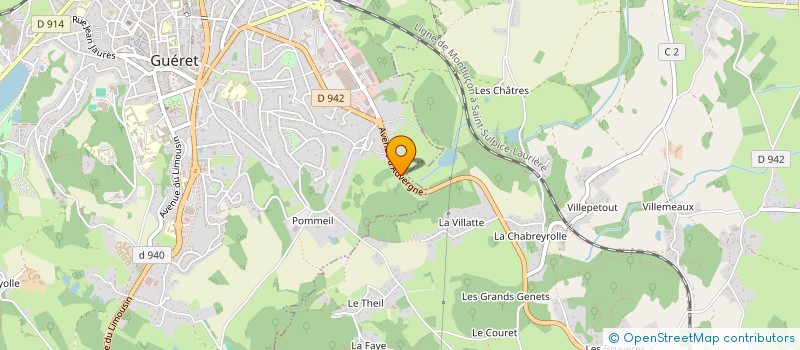 localisation de l'entreprise ASSOCIATION DES MUSULMANS DE GUERET à GUERET
