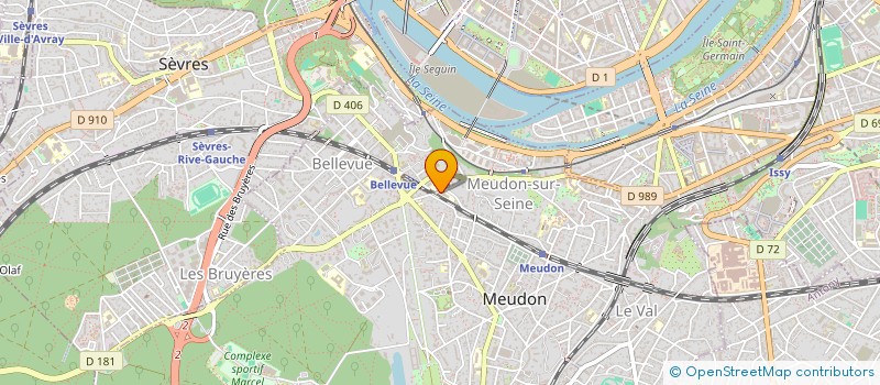 localisation de l'entreprise ASSOCIATION DES OEUVRES DE NOTRE DAME DE BELLEVUE  MEUDON