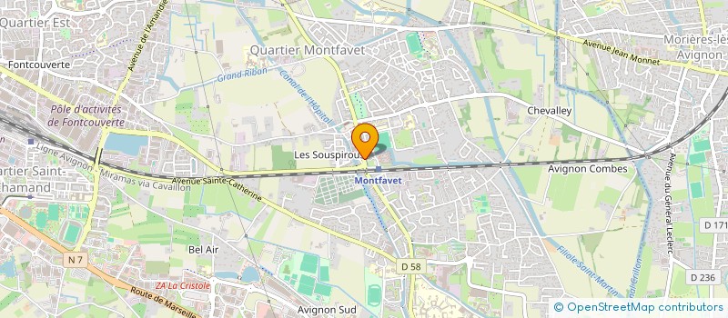 localisation de l'entreprise ASSOCIATION DES OEUVRES PAROISSIALES DE MONTFAVET  AVIGNON