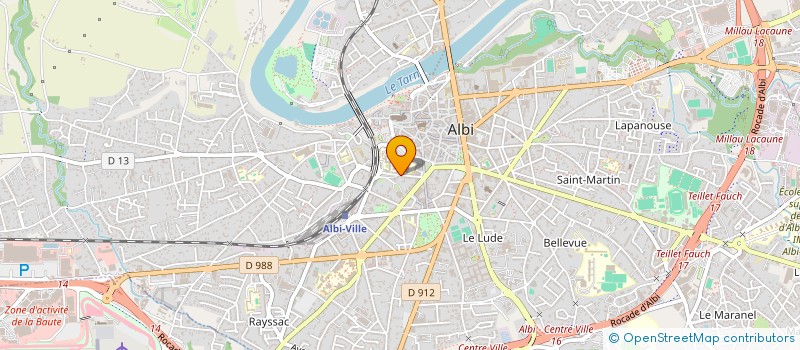 localisation de l'entreprise ASSOCIATION DES OEUVRES SOCIALES - CULTURELLES ET SPORTIVES DE LA PREFECTURE à ALBI