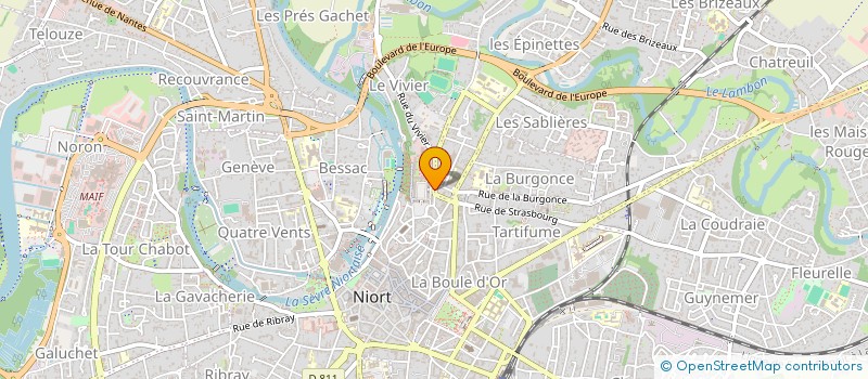 localisation de l'entreprise ASSOCIATION DES OFFICIERS DE RESERVE DES DEUX SEVRES  NIORT