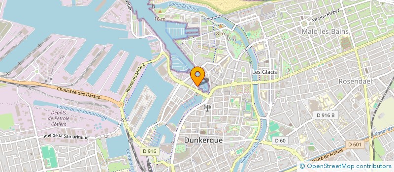 localisation de l'entreprise ASSOCIATION DES OFFICIERS MARINIERS, QUARTIER-MAITRES EN RETRAITE ET VEUVES DES HAUTS DE FRANCE à DUNKERQUE