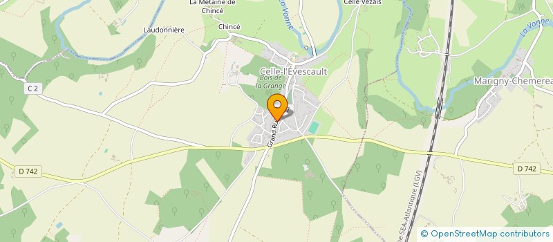 localisation de l'entreprise ASSOCIATION DES OISEAUX DU SOUTIEN  CELLE-LEVESCAULT