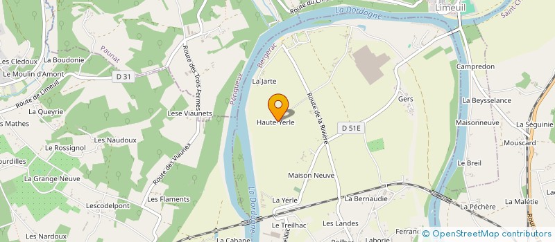 localisation de l'entreprise ASSOCIATION DES ORGANISATEURS DE RAIDS D'ENDURANCE EQUESTRE DE LA DORDOGNE  MONPAZIER