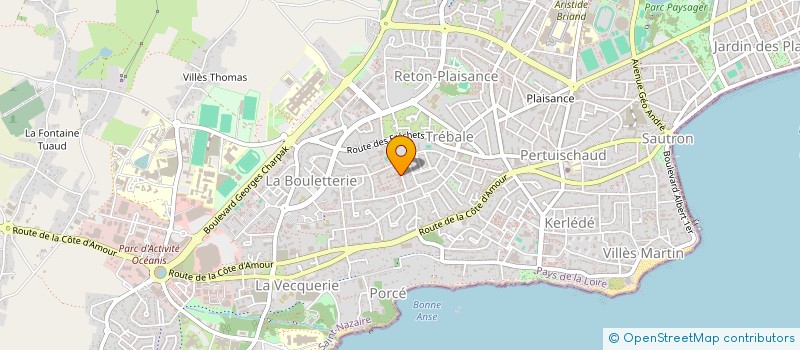 localisation de l'entreprise ASSOCIATION DES ORIGINAIRES ET AMIS DE L'ILE DE JETA  SAINT-NAZAIRE