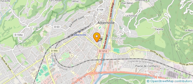 localisation de l'entreprise ASSOCIATION DES PANDA DE LA RUE  ALBERTVILLE