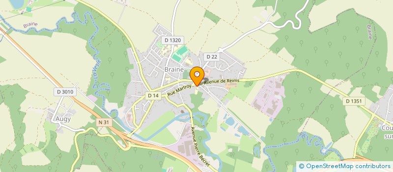 localisation de l'entreprise ASSOCIATION DES PARENST D ELEVES DE L ECOLE DE STE MARIE  BRAINE