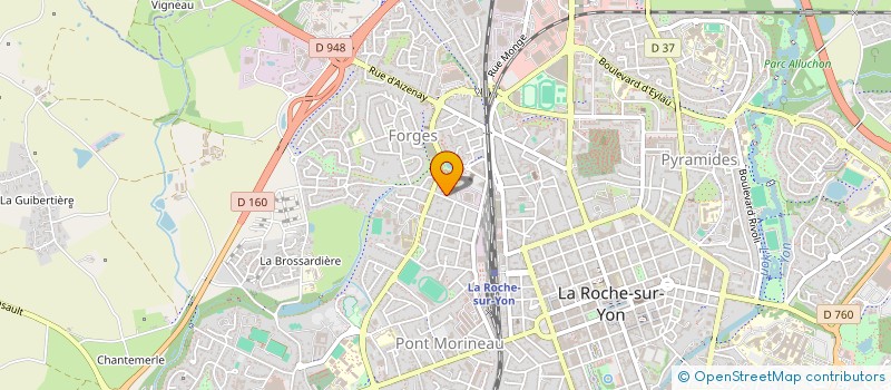 localisation de l'entreprise ASSOCIATION DES PARENTES D'ELEVES (APE) FCPE DU GROUPE SCOLAIRE JEAN MOULIN DE LA ROCHE SUR YON (85)  LA ROCHE-SUR-YON