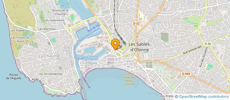 localisation de l'entreprise ASSOCIATION DES PARENTS D'ELEVE DE L'ECOLE DU CENTRE DES SABLES D'OLONNE à LES SABLES-D'OLONNE