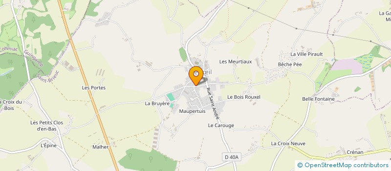 localisation de l'entreprise ASSOCIATION DES PARENTS D'ELEVE DE L'ECOLE SAINTE-ANNE A SAINT-BRANDAN  SAINT-BRANDAN